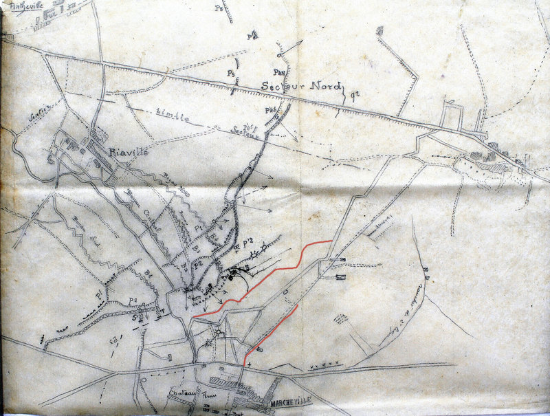 carte combats maizeray lignes 5 et 6 avril 1915(m)