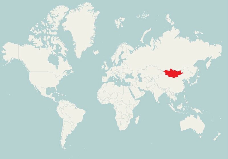 Localisation de la Mongolie