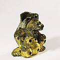 A gilt-bronze <b>bear</b>-<b>form</b> <b>support</b>, Han dynasty (206 BC-220 AD)