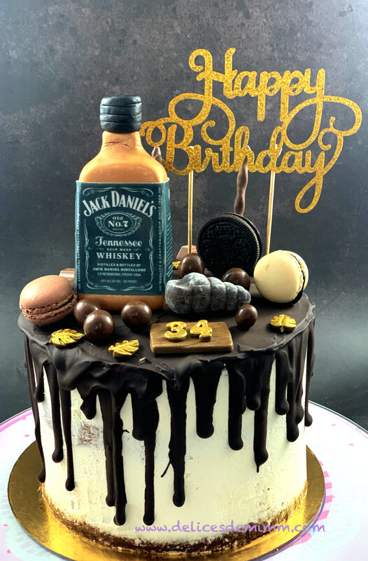 Drip cake au chocolat Jack Daniel’s 5