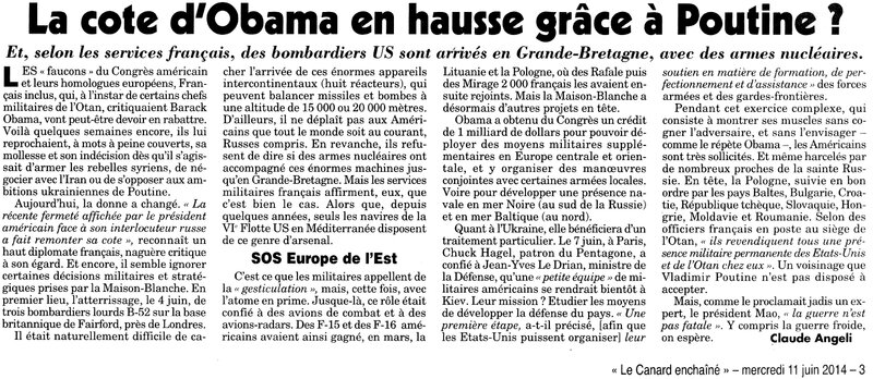 Le Canard Enchaîné 11 juin 2014
