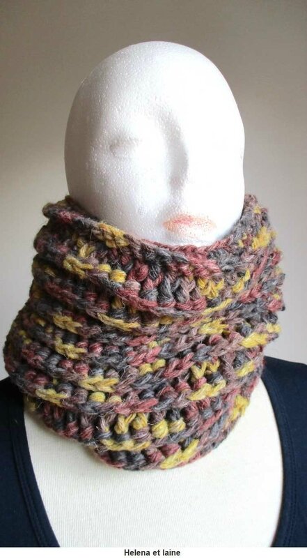 snood épais couleur d'automne