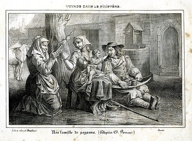 Félix Barret Une Famille de paysans 1838 Olivier Perrin costumes Quimper musée Rennes