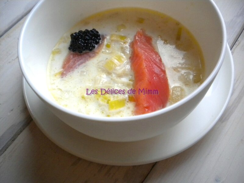 Soupe de saumon et caviar 2
