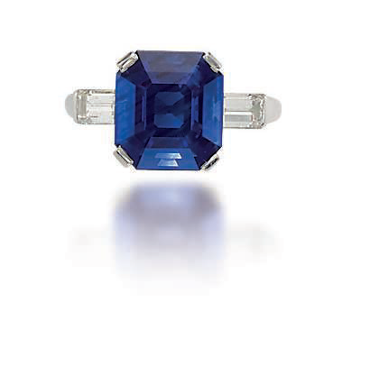 A sapphire and diamond ring