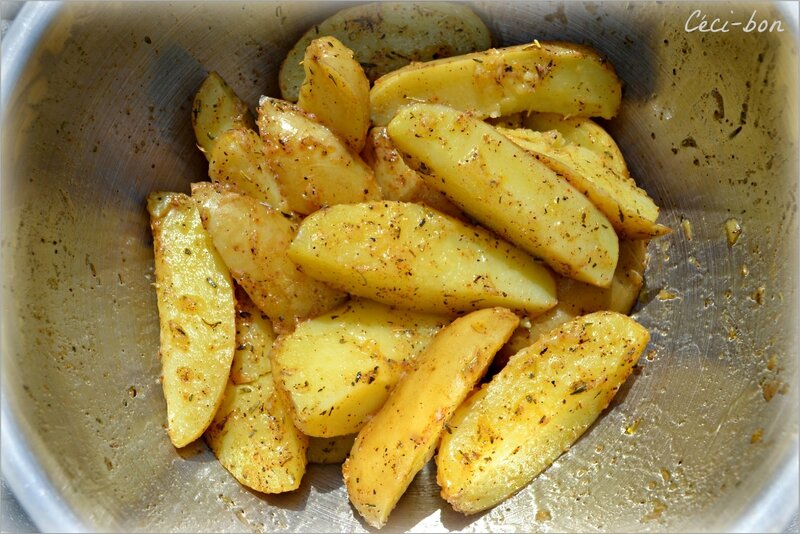 Marinade potatoes