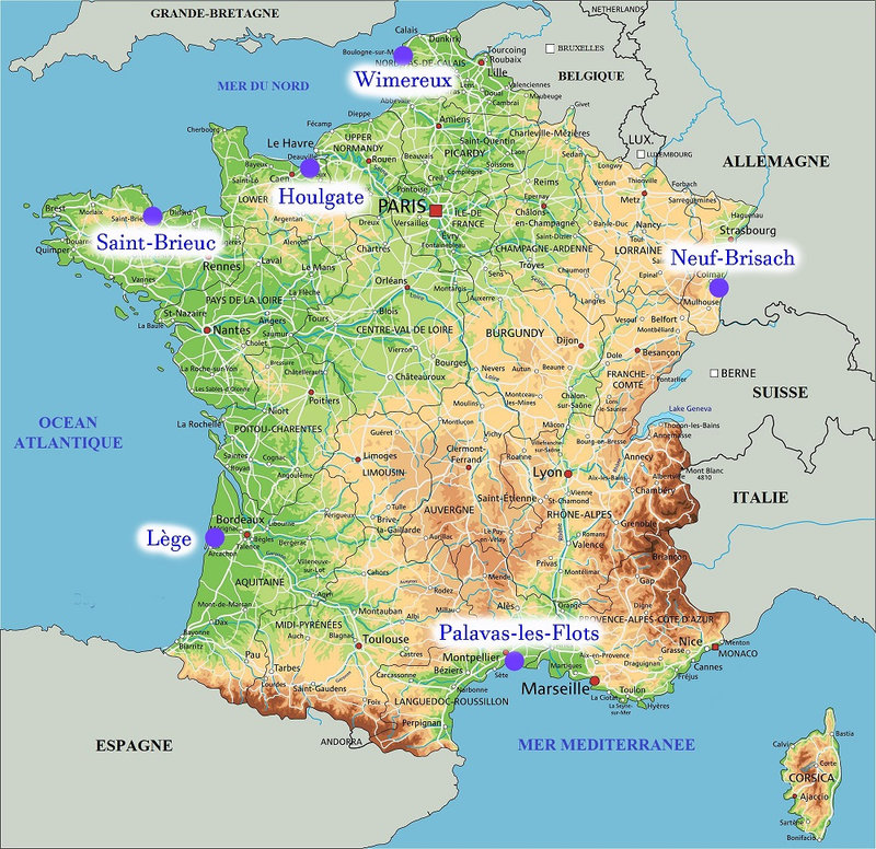 Carte de France Délégations régionales R