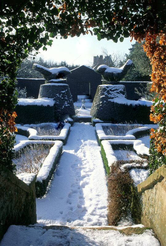 snow-over-the-fuchsia-garden-and-topiary-at-hidcote-manor-garden-A1HCC5