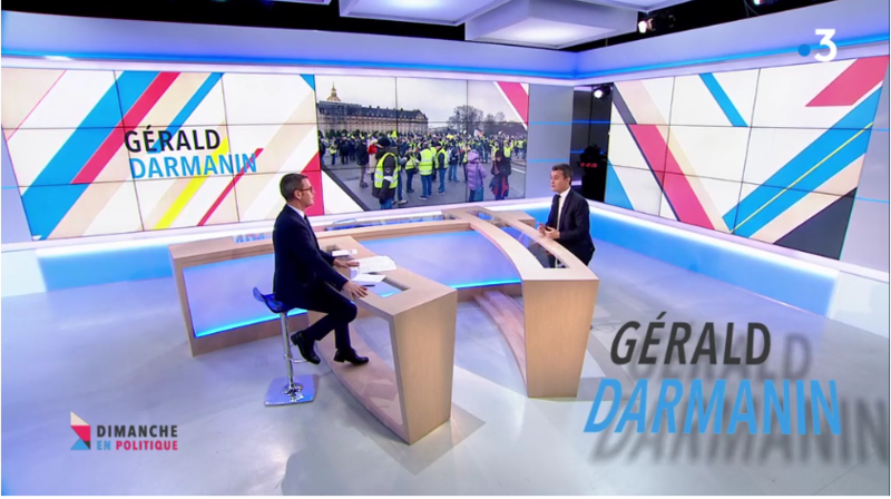 DARMANIN GILETS JAUNES MEDIA DIXIT WORLD