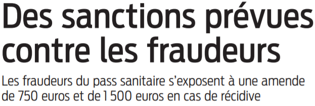 2021 08 09 SO Des sanctions prévues contre les fraudeurs