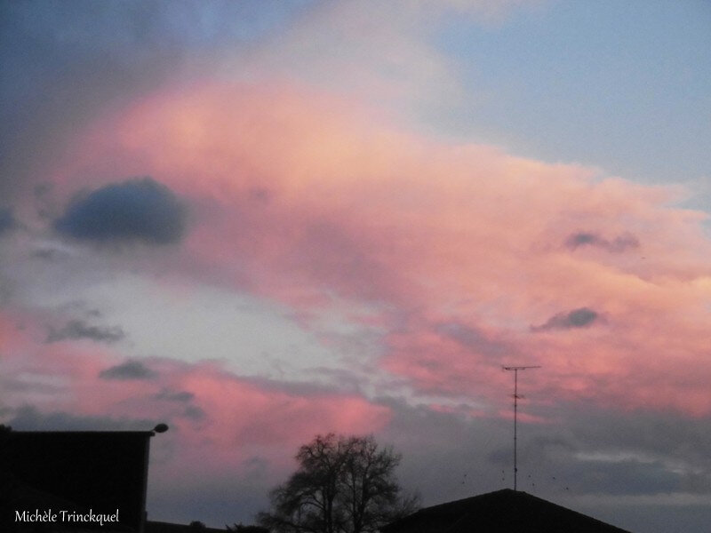 Ciel du soir rose et gris 161218