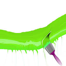 pinceau peinture verte sur fond blanc | images gratuites et libres de droits