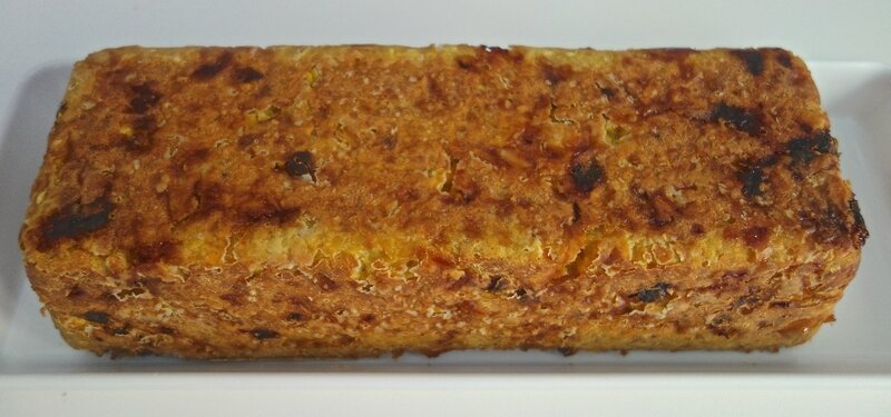 cake aux lentilles, carottes et raisins secs