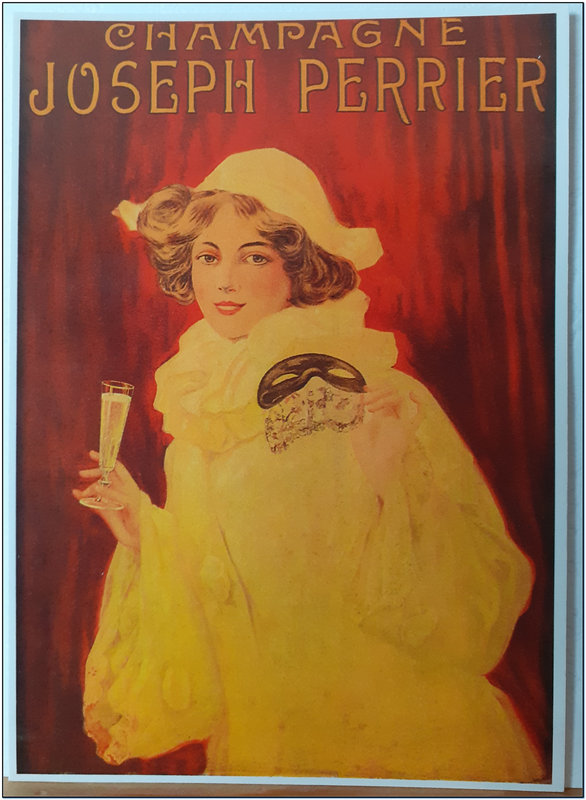 Perrier Joseph - champagne - reproduction tableau réclame en 1900
