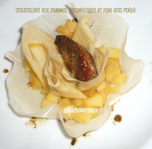 recettes entrees Brick et nem de foie gras aux pommes