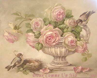 Petits oiseaux et roses1