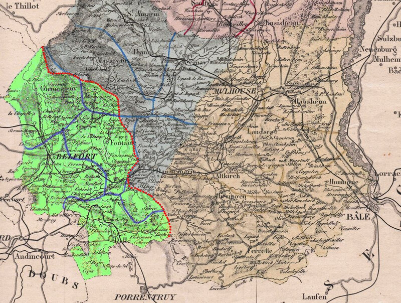 Carte Haut-Rhin 1858-1872 TdeB modifiée R