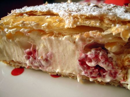 millefeuille aux framboises d'après P