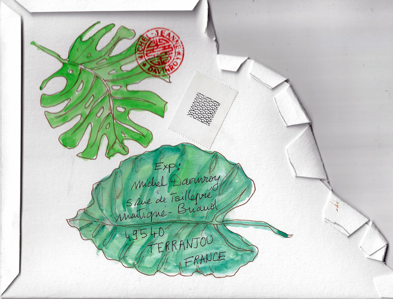 Art Postal Caméléon Verso