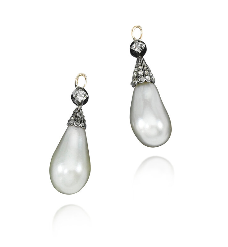 A pair of natural pearl drops - Royal Jewels from the Bourbon Parma Family - Sotheby's November 2018