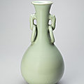 <b>Pear</b>-<b>Shaped</b> <b>Vase</b> with Dragon-Head Ring Handles, Yuan dynasty (1279–1368), 14th century