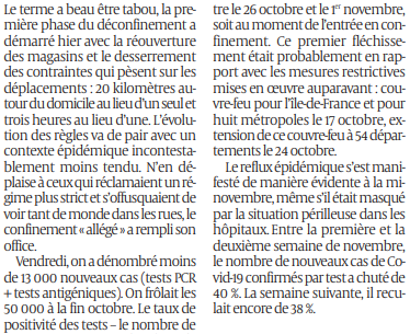 2020 11 29 SO l'espoir renaît face au déclin épidémique2