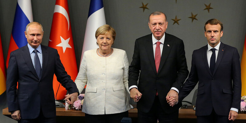 Syrie-Macron-Poutine-Erdogan-et-Merkel-determines-a-preserver-la-paix-a-Idlib