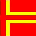 Le <b>drapeau</b> <b>normand</b> à croix de Saint Olaf éclatée