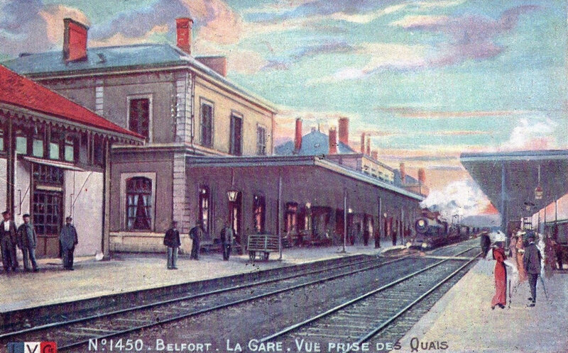 CPA Belfort Gare Voies