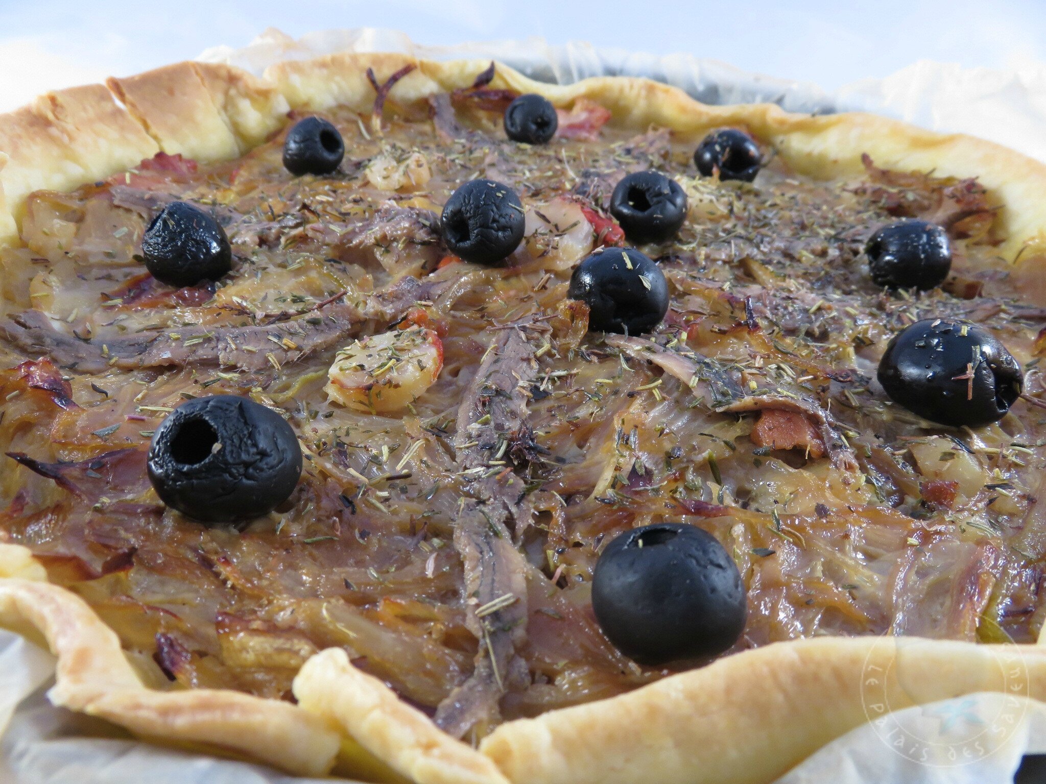 Pissaladière aux noix de St Jacques