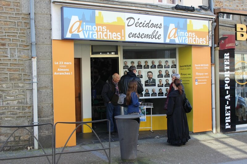 élections municipales Avranches local campagne rue de la Constitution David Nicolas Aimons