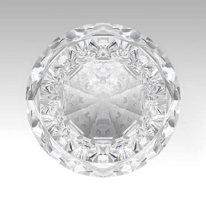 diamant éclairé depuis le centre, CATIA