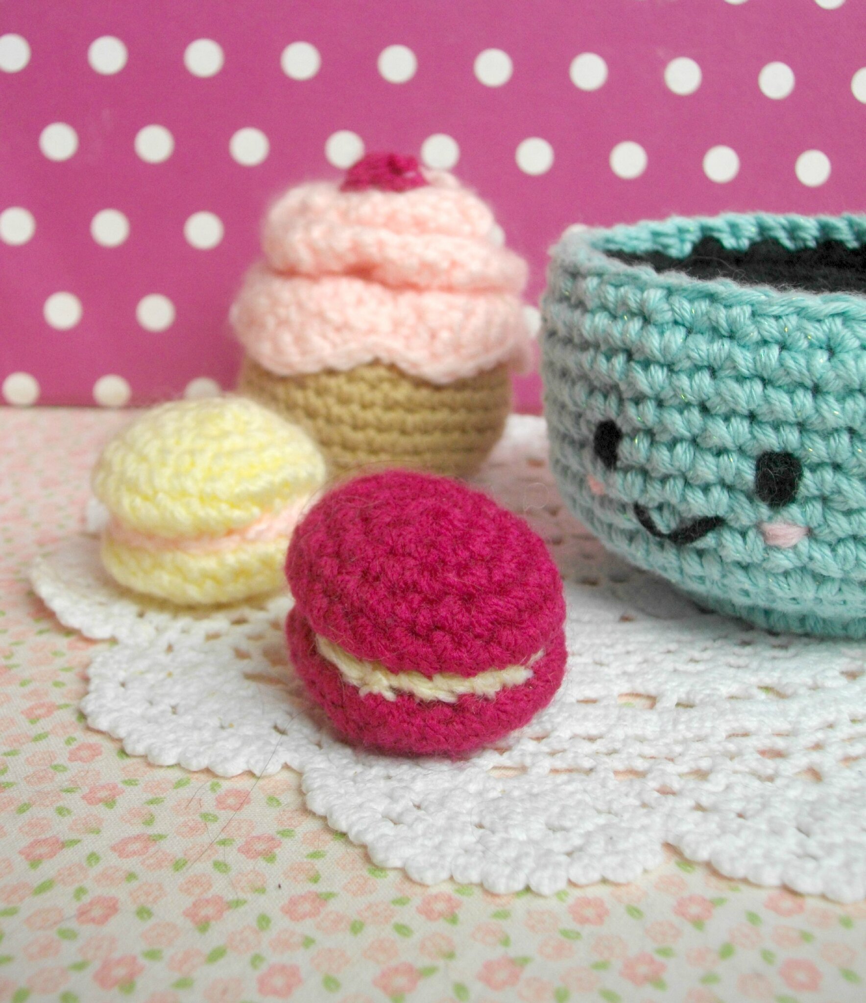 cupcake-macaron-crochet-tasse-café
