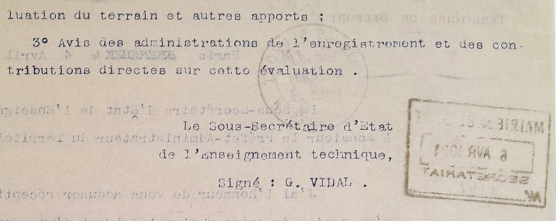 1921 04 04 Courrier Préfet à Sous-secrétaire d'Etat p2R