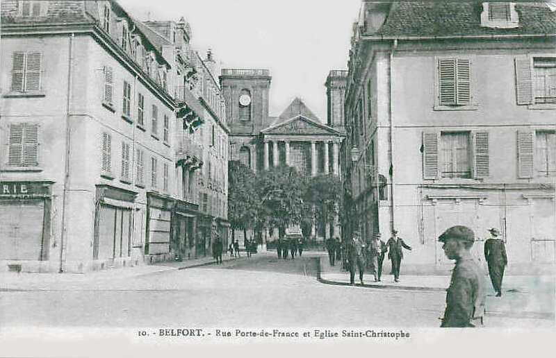 CPA Belfort Rue Porte de France Editeur XX
