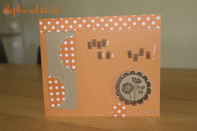 carte scrap fete des peres facile, diy debutant scrapbooking