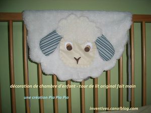 tour de lit mouton décoration de chambre création Pia Pia Pia