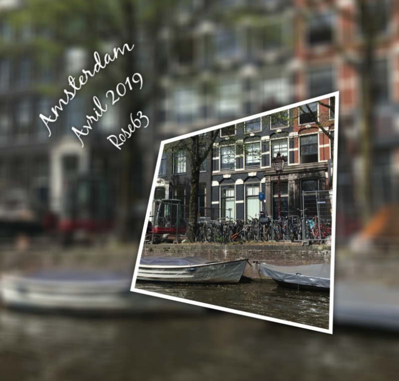 Amsterdam avril 2019 les canaux Rose63
