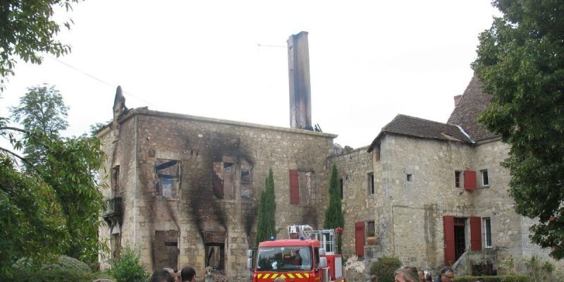Nérac Incendie au Château Latour