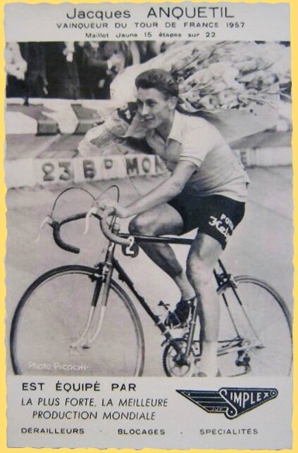 CPSM Jacques Anquetil Vainqueur Tour 1957