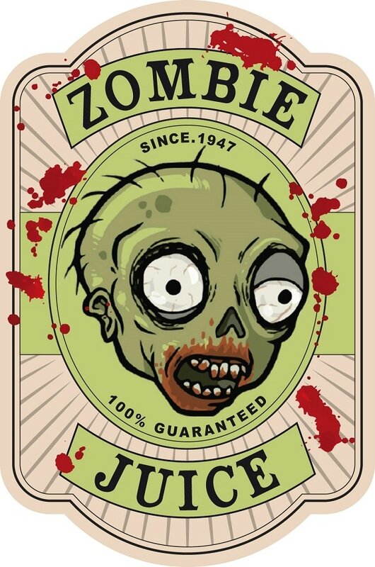 label zombie juice halloween