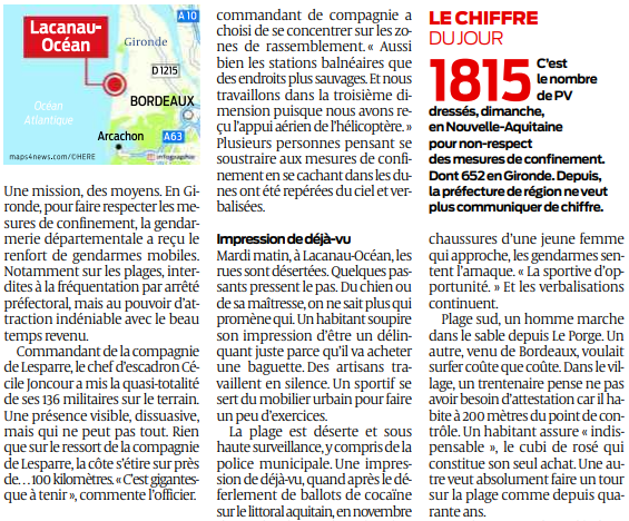 2020 03 26 SO Les gendarmes veillent sur les plages interdictes d'accès2