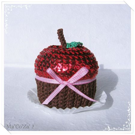 Cupcake Candy Apple au crochet 2