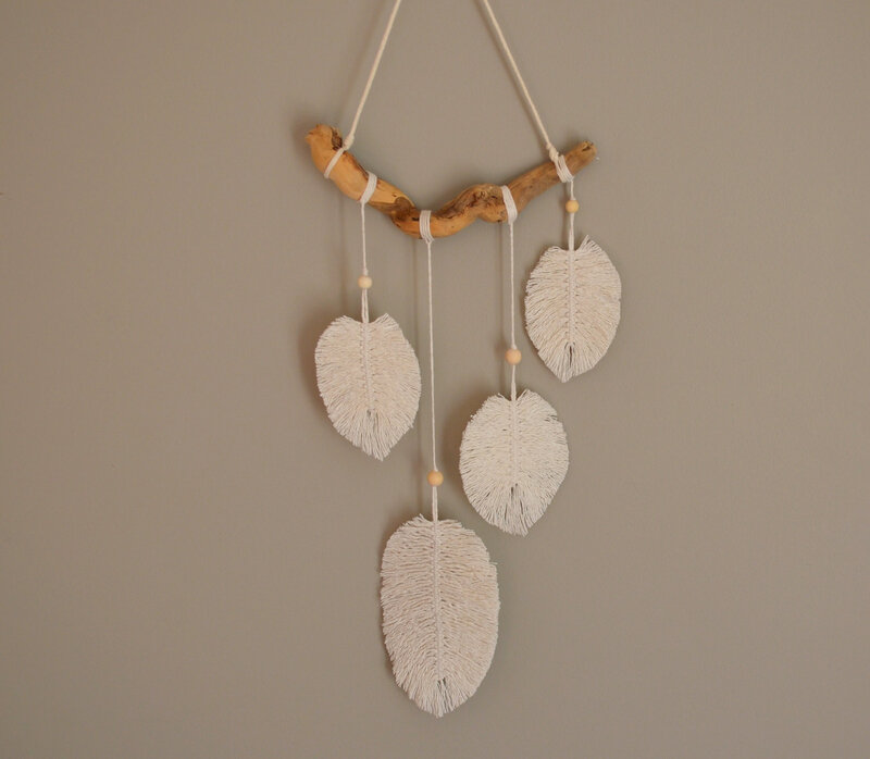 décoration murale en plumes-macramé-DIY-lachouette bricole (2)