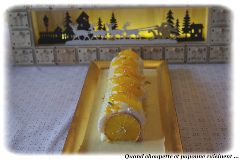 bûche île flottante à l'orange-5339