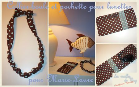 collier-boule et pochette pour lunettes