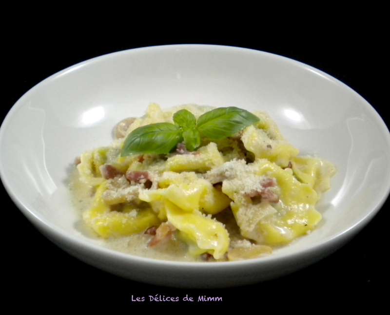 Tortellini aux lardons et champignons 5