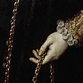 <b>Antonio</b> <b>Moro</b> (1520-1578), The lady with the gold chains, detail