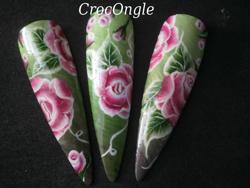 Nail art One Stroke Crocongle