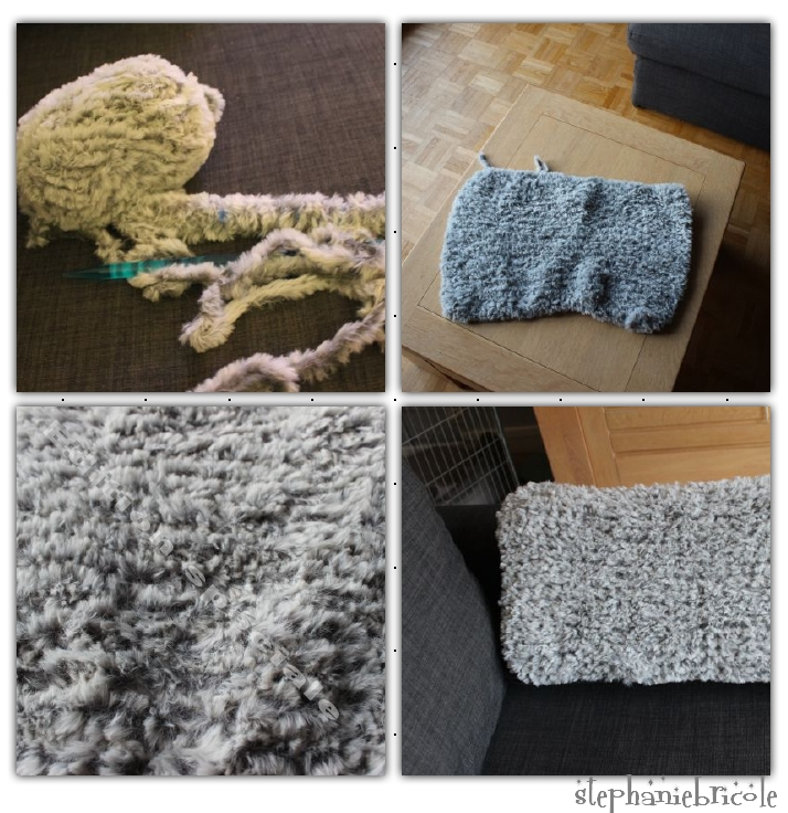 coussin fourrure diy